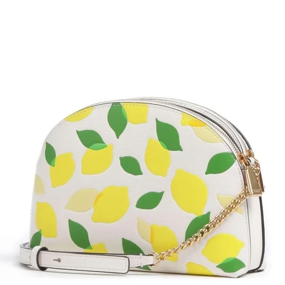 ♠️♠️♠️ Kate Spade Morgan Lemon Toss Embossed Double-zip Dome Crossbody ♠️♠️♠️ - Picture 9 of 15
